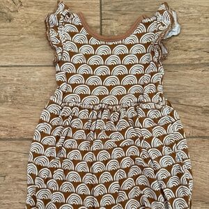 LITTLE SLEEPIES DRESSES: Brown Rainbows (Size = 2T)